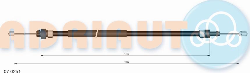 Adriauto 07.0251 - Трос, гальмівна система avtolavka.club