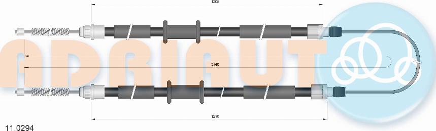 Adriauto 11.0294 - Трос, гальмівна система avtolavka.club