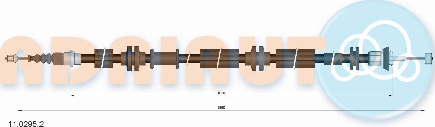 Adriauto 11.0295.2 - Трос, гальмівна система avtolavka.club