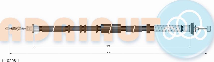 Adriauto 11.0298.1 - Трос, гальмівна система avtolavka.club