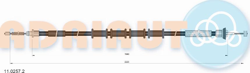 Adriauto 11.0257.2 - Трос, гальмівна система avtolavka.club