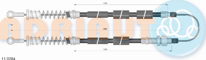 Adriauto 11.0284 - Трос, гальмівна система avtolavka.club