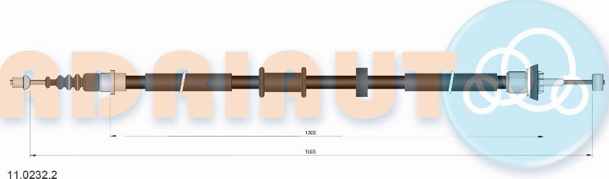 Adriauto 11.0232.2 - Трос, гальмівна система avtolavka.club