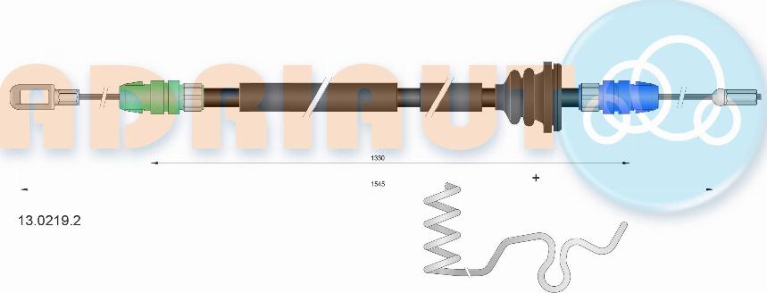 Adriauto 13.0219.2 - Трос, гальмівна система avtolavka.club