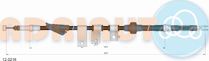 Adriauto 12.0216 - Трос, гальмівна система avtolavka.club
