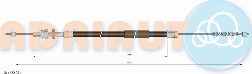 Adriauto 35.0245 - Трос, гальмівна система avtolavka.club