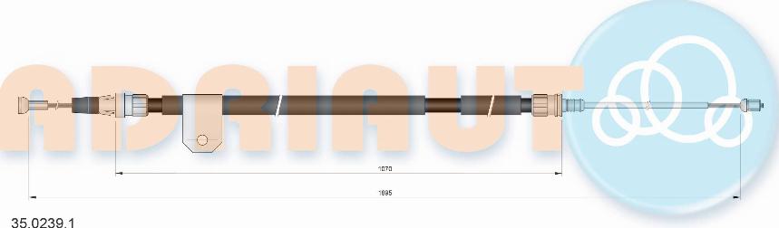 Adriauto 35.0239.1 - Трос, гальмівна система avtolavka.club
