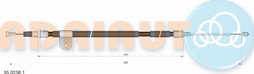 Adriauto 35.0238.1 - Трос, гальмівна система avtolavka.club