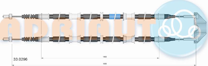 Adriauto 33.0296 - Трос, гальмівна система avtolavka.club