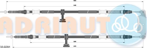 Adriauto 33.0291 - Трос, гальмівна система avtolavka.club