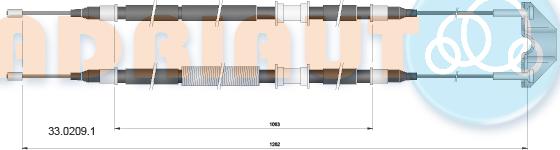 Adriauto 33.0209.1 - Трос, гальмівна система avtolavka.club