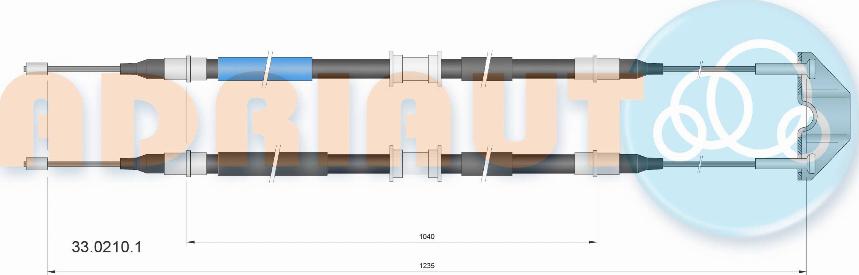 Adriauto 33.0210.1 - Трос, гальмівна система avtolavka.club