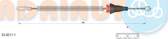 Adriauto 33.0211.1 - Трос, гальмівна система avtolavka.club