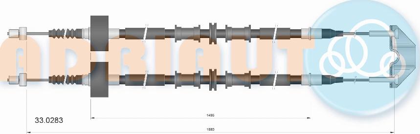 Adriauto 33.0283 - Трос, гальмівна система avtolavka.club