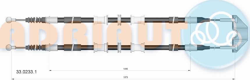 Adriauto 33.0233.1 - Трос, гальмівна система avtolavka.club