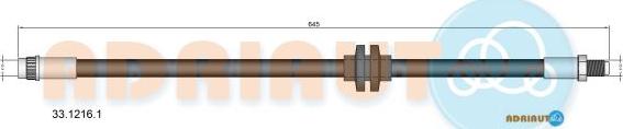 Adriauto 33.1216.1 - Гальмівний шланг avtolavka.club