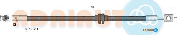 Adriauto 33.1212.1 - Гальмівний шланг avtolavka.club