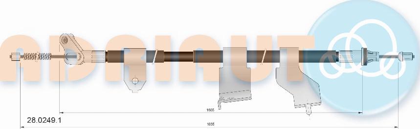 Adriauto 28.0249.1 - Трос, гальмівна система avtolavka.club