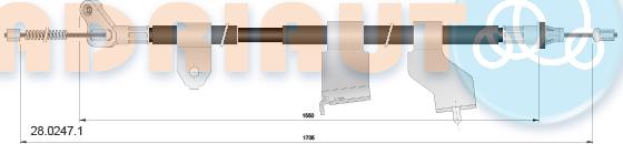 Adriauto 28.0247.1 - Трос, гальмівна система avtolavka.club