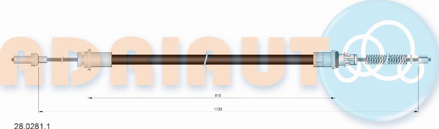 Adriauto 28.0281.1 - Трос, гальмівна система avtolavka.club