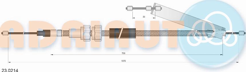 Adriauto 23.0214 - Трос, гальмівна система avtolavka.club