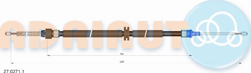 Adriauto 27.0271.1 - Трос, гальмівна система avtolavka.club