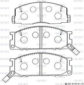 Advics SN815P - Гальмівні колодки, дискові гальма avtolavka.club