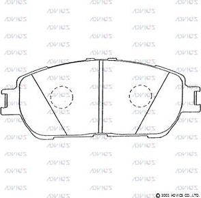 Advics A1N106 - Гальмівні колодки, дискові гальма avtolavka.club