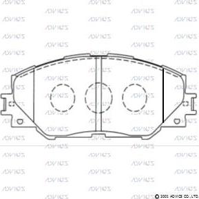 Advics A1N129 - Гальмівні колодки, дискові гальма avtolavka.club