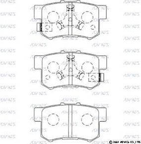 Advics SN598P - Гальмівні колодки, дискові гальма avtolavka.club