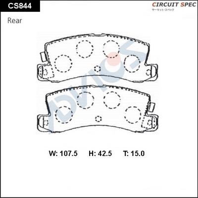 Advics CS844 - Гальмівні колодки, дискові гальма avtolavka.club