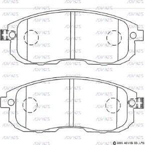 Advics SN954P - Гальмівні колодки, дискові гальма avtolavka.club