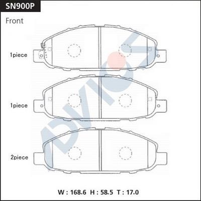 Advics SN900P - Гальмівні колодки, дискові гальма avtolavka.club