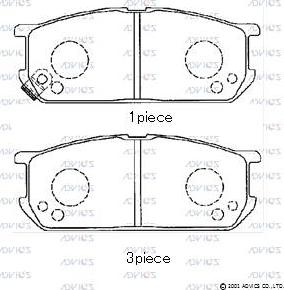 Advics SN902P - Гальмівні колодки, дискові гальма avtolavka.club