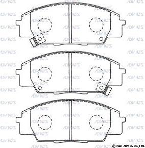 Advics SN434P - Гальмівні колодки, дискові гальма avtolavka.club