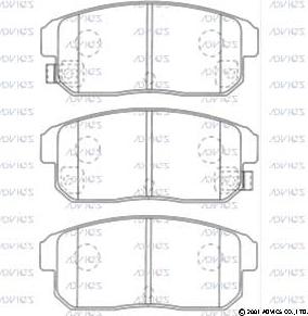 Advics SN433P - Гальмівні колодки, дискові гальма avtolavka.club