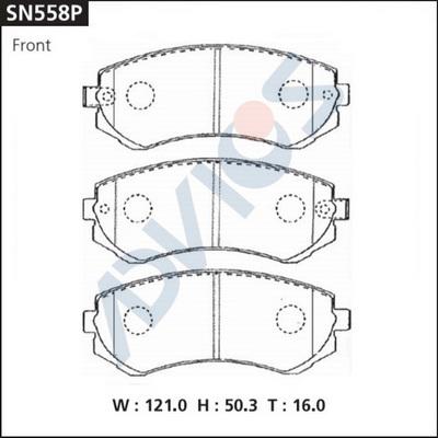 Advics SN558P - Гальмівні колодки, дискові гальма avtolavka.club