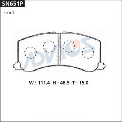 Advics SN651P - Гальмівні колодки, дискові гальма avtolavka.club