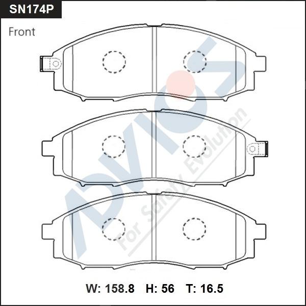 Advics SN174P - Гальмівні колодки, дискові гальма avtolavka.club