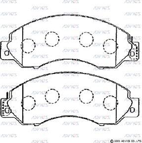 Advics SN813P - Гальмівні колодки, дискові гальма avtolavka.club