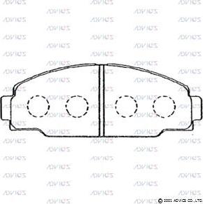 Advics SN823 - Гальмівні колодки, дискові гальма avtolavka.club