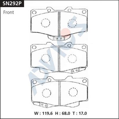 Advics SN292P - Гальмівні колодки, дискові гальма avtolavka.club