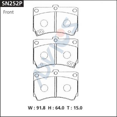 Advics SN252P - Гальмівні колодки, дискові гальма avtolavka.club