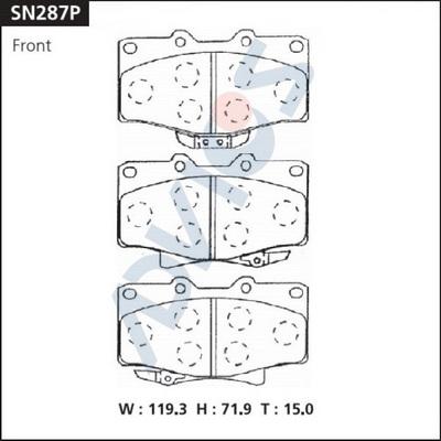 Advics SN287P - Гальмівні колодки, дискові гальма avtolavka.club