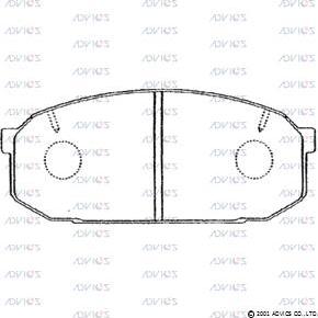 Advics SN272 - Гальмівні колодки, дискові гальма avtolavka.club