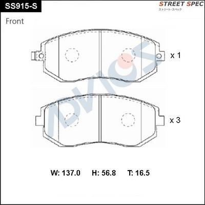 Advics SS915-S - Гальмівні колодки, дискові гальма avtolavka.club