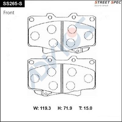 Advics SS265-S - Гальмівні колодки, дискові гальма avtolavka.club