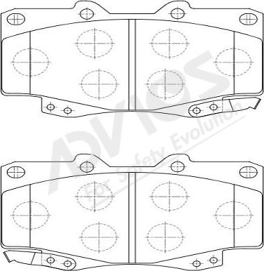 ADVICS-SEA A1N141Y - Гальмівні колодки, дискові гальма avtolavka.club