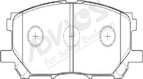 ADVICS-SEA A1N110Y - Гальмівні колодки, дискові гальма avtolavka.club