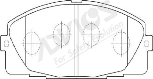 ADVICS-SEA A1N229Y - Гальмівні колодки, дискові гальма avtolavka.club